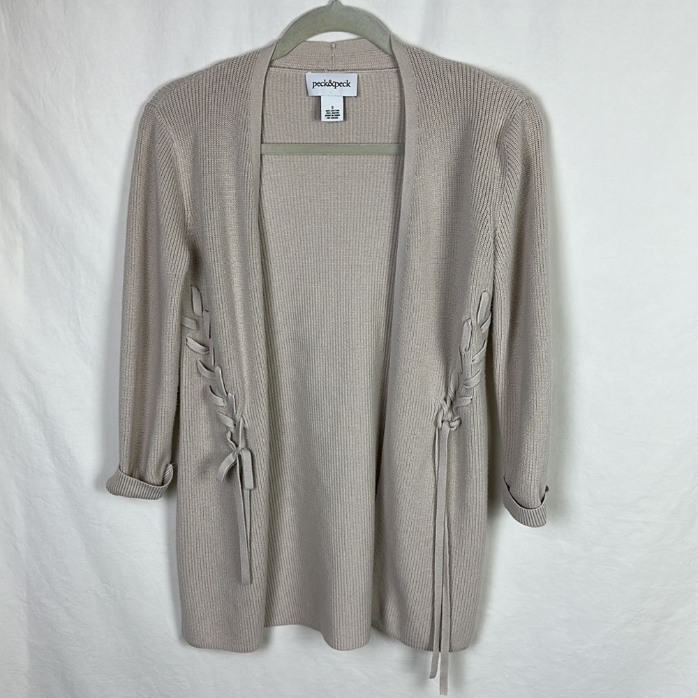 Peck & Peck gorgeous braided-accent sweater, size S